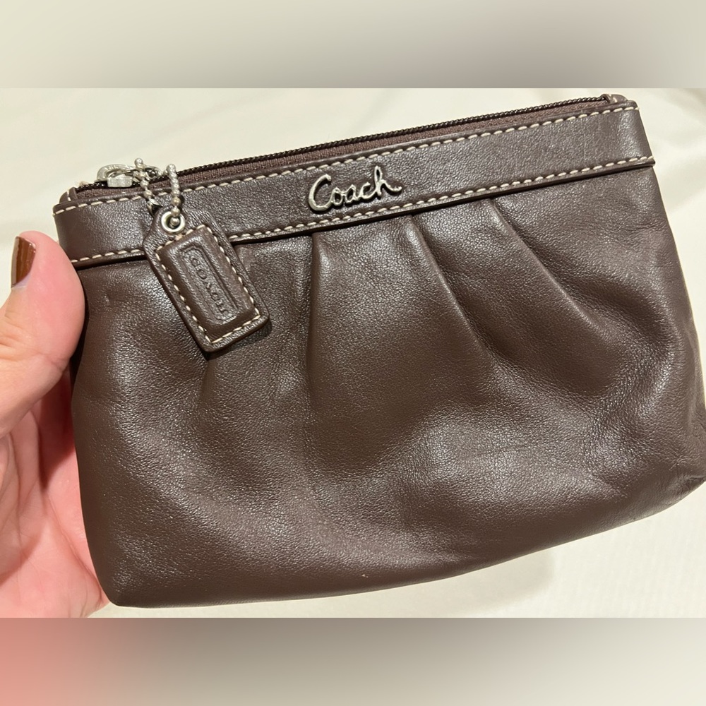 Coach leather wristlet